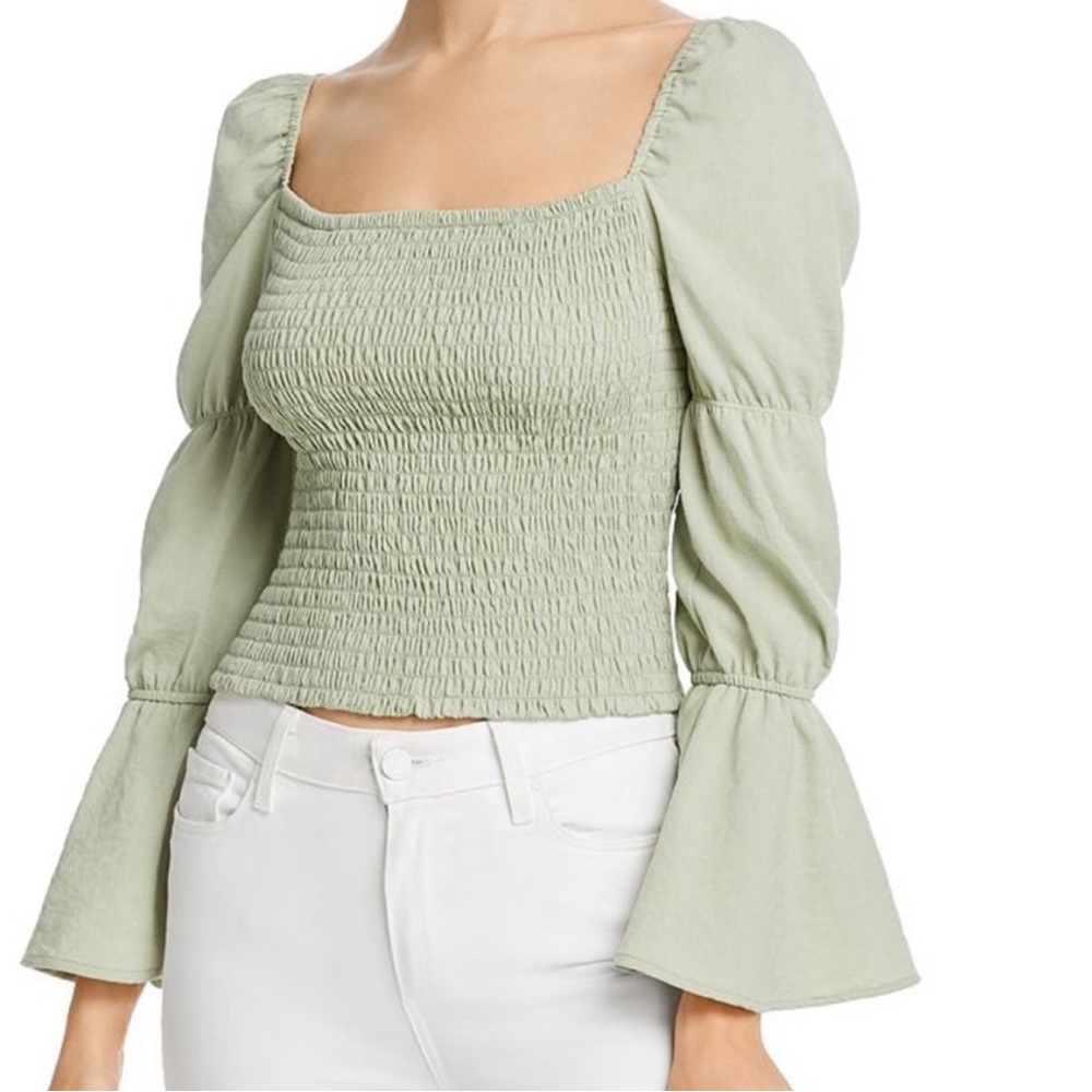 Sage the Label Green Smock Top